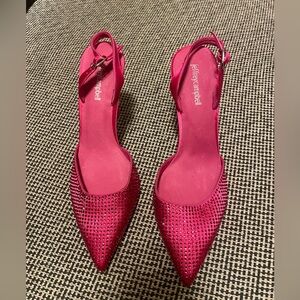 Jeffrey Campbell Fuchsia Studded Slingback Heels